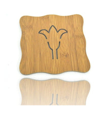 Base Sotto Pentola Casseruola Piatto In Legno Fantasia Garofalo 17x17cm         