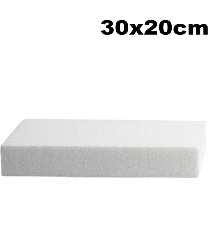 Base Stampo Polistirolo Torta Rettangolare 30x20cm Lati Altezza 5cm Cake Design         
