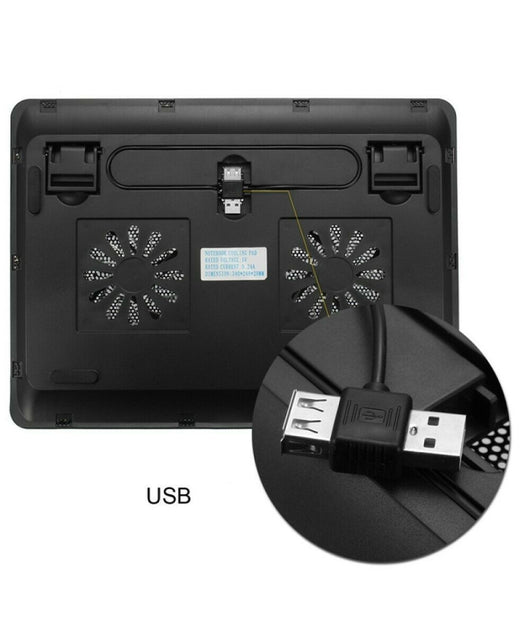 Base Supporto Raffreddamento Dissipatore Per Notebook Pc 2 Ventole Usb S2         