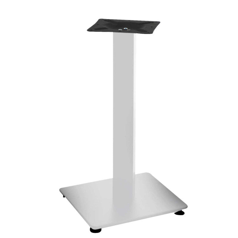 Base tavolo acciaio Jamie bianco quadro cm 40x40h72