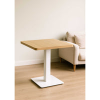 Base tavolo acciaio Jamie bianco quadro cm 40x40h72