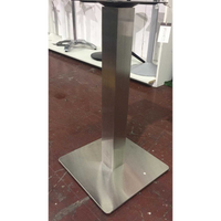 Base tavolo acciaio Jamie colore inox quadro cm 40x40h72