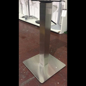 Base tavolo acciaio Jamie colore inox quadro cm 40x40h72