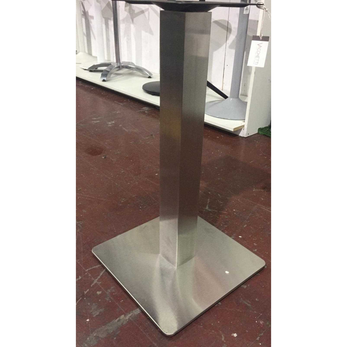 Base tavolo acciaio Jamie colore inox quadro cm 40x40h72