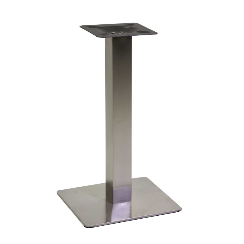 Base tavolo acciaio Jamie colore inox quadro cm 40x40h72