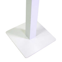 Base tavolo acciaio top ghisa Trevor bianco quadro cm 40x40h72