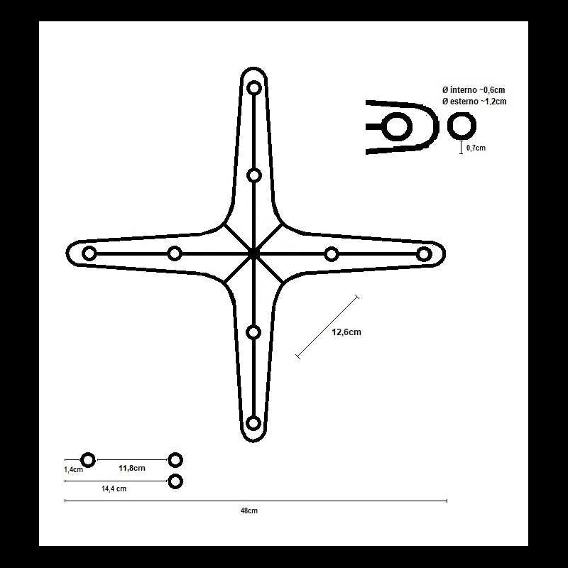 Base tavolo alluminio Lucas grigio ribaltabile cm 52x52h72