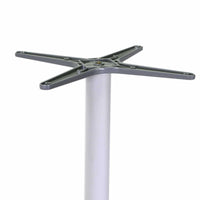 Base tavolo bar alluminio bianco quadrocm52x52h108