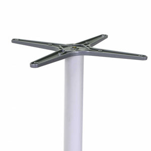 Base tavolo bar alluminio bianco quadrocm52x52h108