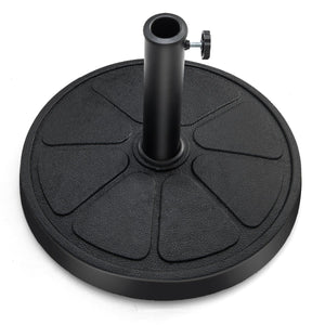 Base per ombrellone da esterno 14 kg Supporto per ombrellone rotondo Diametro 45 cm Adatto a pali per ombrellone da 38-48 mm Nero 20_0007862