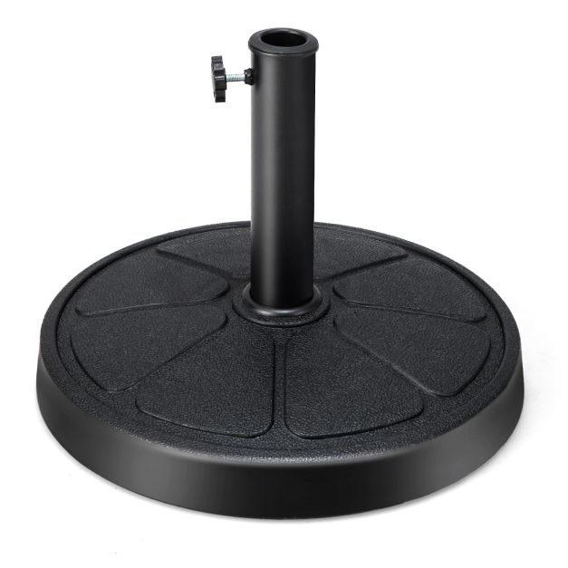 Base per ombrellone da esterno 14 kg Supporto per ombrellone rotondo Diametro 45 cm Adatto a pali per ombrellone da 38-48 mm Nero 20_0007862