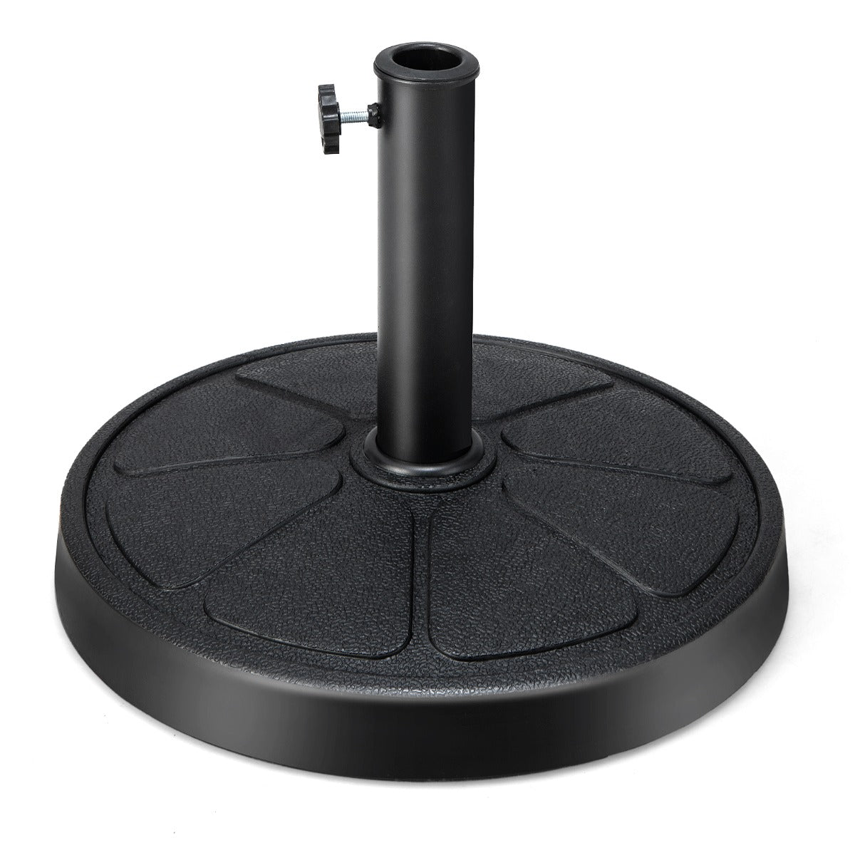 Base ombrellone da esterno pesa 14kg con diametro palo 38/48mm, Supporto rotondo per ombrellone 45x35cm-Basi per ombrellone