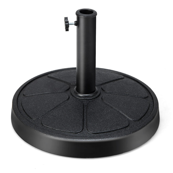 Base ombrellone da esterno pesa 14kg con diametro palo 38/48mm, Supporto rotondo per ombrellone 45x35cm-Basi per ombrellone