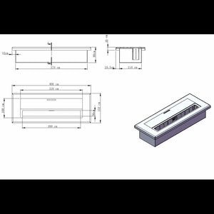 Basis - Biocamino da tavolo (15cm X 40cm H. 8cm) - Design twist
