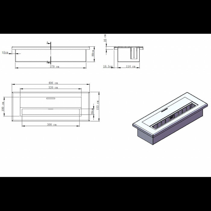 Basis - Biocamino da tavolo (15cm X 40cm H. 8cm) - Design twist