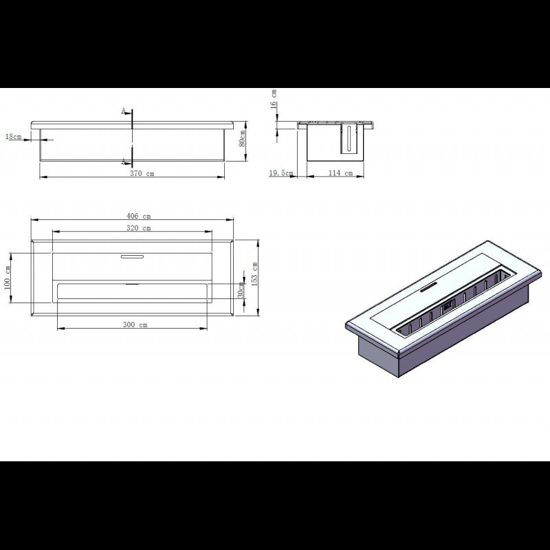Basis - Biocamino da tavolo (15cm X 40cm H. 8cm) - Design twist