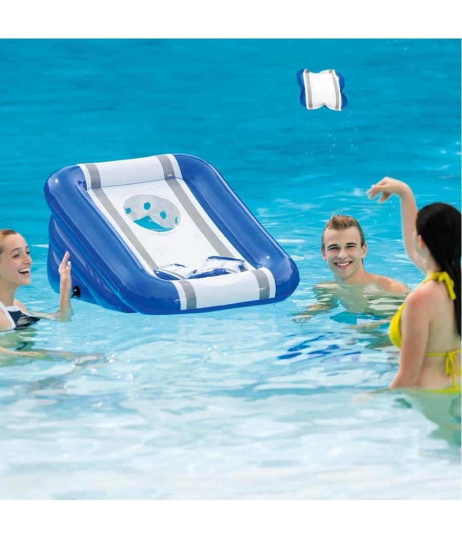 Basket Palla Canestro Gonfiabile Bambini 86 X 71 X 42 Cm Mare Piscina Giardino         