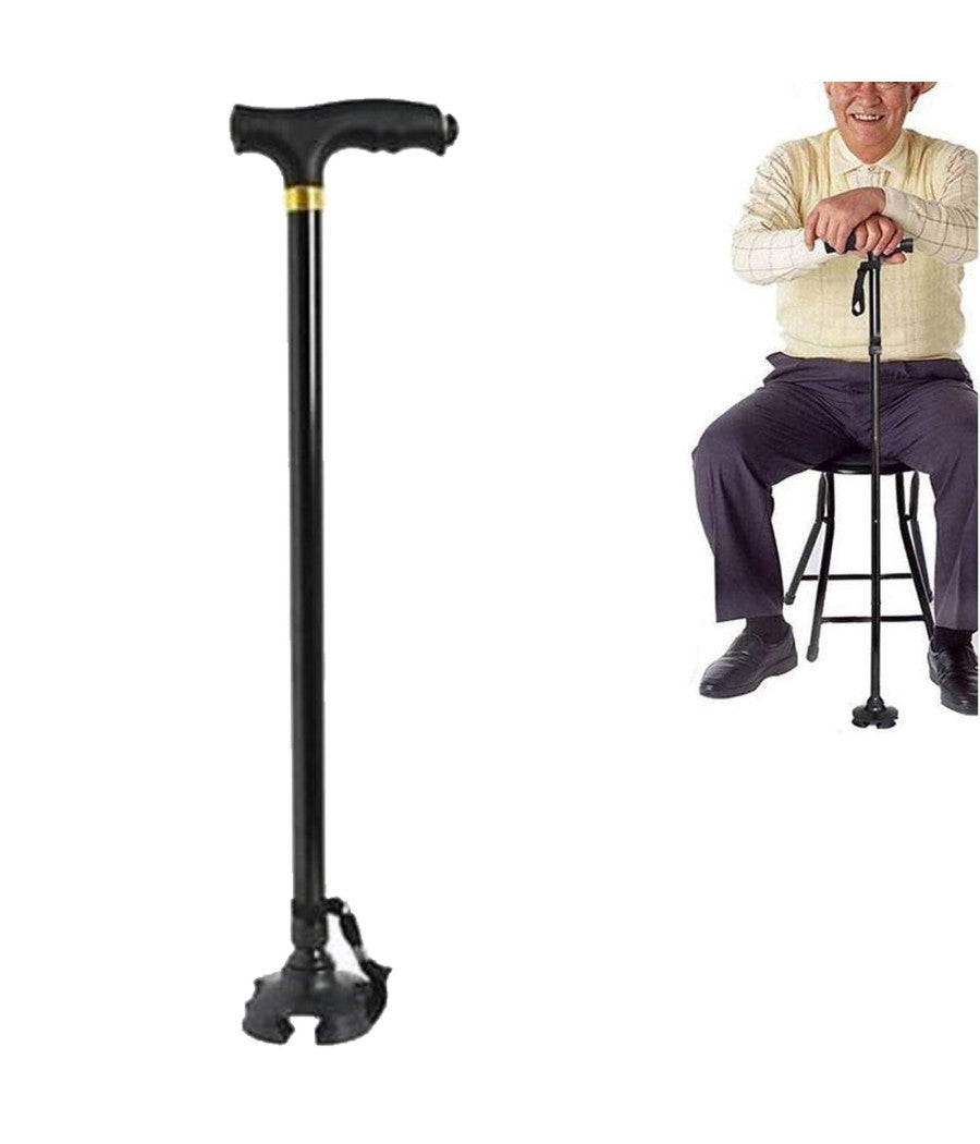 Bastone Da Passeggio Per Anziani Disabili Con Piedi Gomma Altezza Regolabile         