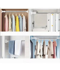 Bastone Silver Estensibile Asta Appendiabiti Tende Regolabile Da 140-260cm 59410         