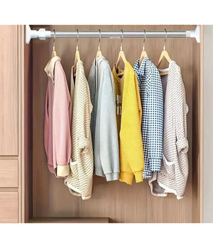 Bastone Silver Estensibile Asta Appendiabiti Tende Regolabile Da 140-260cm 59410         