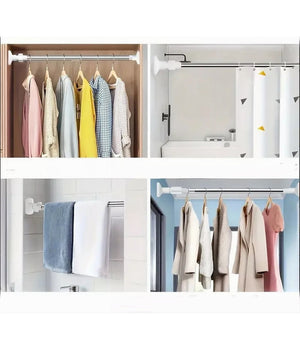 Bastone Silver Estensibile Asta Appendiabiti Tende Regolabile Da 70-120 Cm 59408         