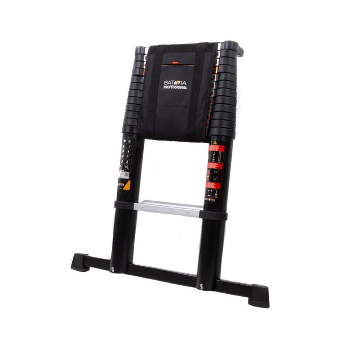 BATAVIA Scala Telescopica Professionale 3.81M | Con indicatore dell'angolo, SoftClose e Antiscivolo