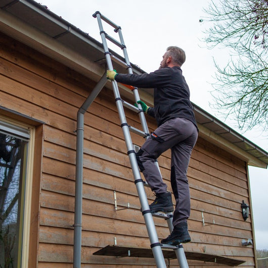 BATAVIA Scala Telescopica Professionale 3.27M | Con indicatore dell'angolo, SoftClose e Antiscivolo