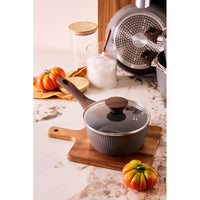 Batteria 8pz Dorica Allungabile Forg-induzione- Manico Effetto Legno Soft Touch