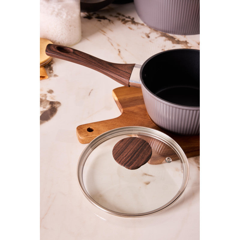 Batteria 8pz Dorica Allungabile Forg-induzione- Manico Effetto Legno Soft Touch