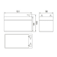 Batteria Ciclica 12V 14Ah Deep Cycle (AGM) - Specifica per Bici Elettriche, Monopattini e Fotovoltaico - Attacco Faston T2