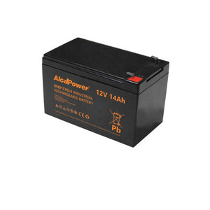 Batteria Ciclica 12V 14Ah Deep Cycle (AGM) - Specifica per Bici Elettriche, Monopattini e Fotovoltaico - Attacco Faston T2