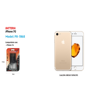 Batteria Compatibile Con Iphone 7g Maxtech Li-ion Ricambio 1960mah Samsung Pa-t068         
