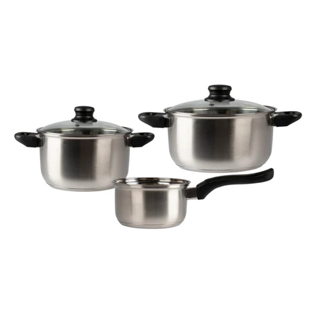 Batteria Di Pentole 5 Pezzi Cucina Magnifica In Acciaio Inox Con Fondo Full Induction