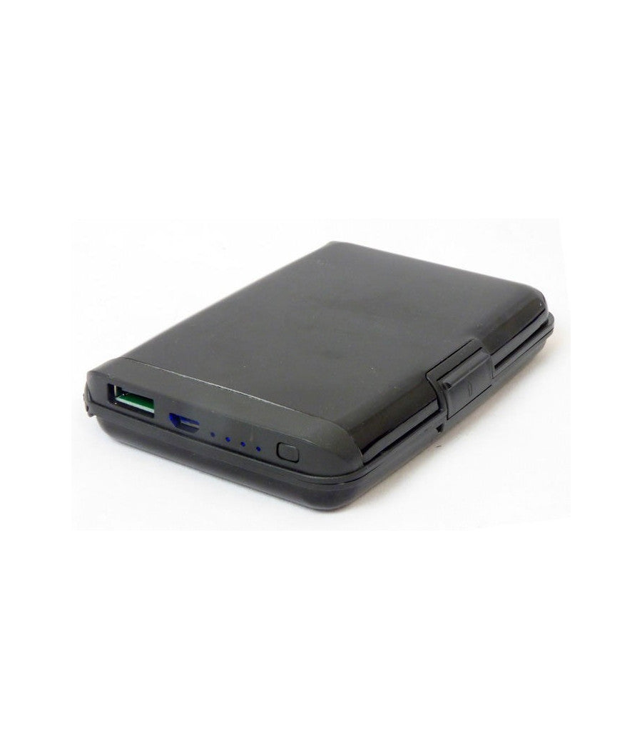 Batteria Esterna Power Bank 2 In 1 Porta Carte Di Credito Tessera In Alluminio         