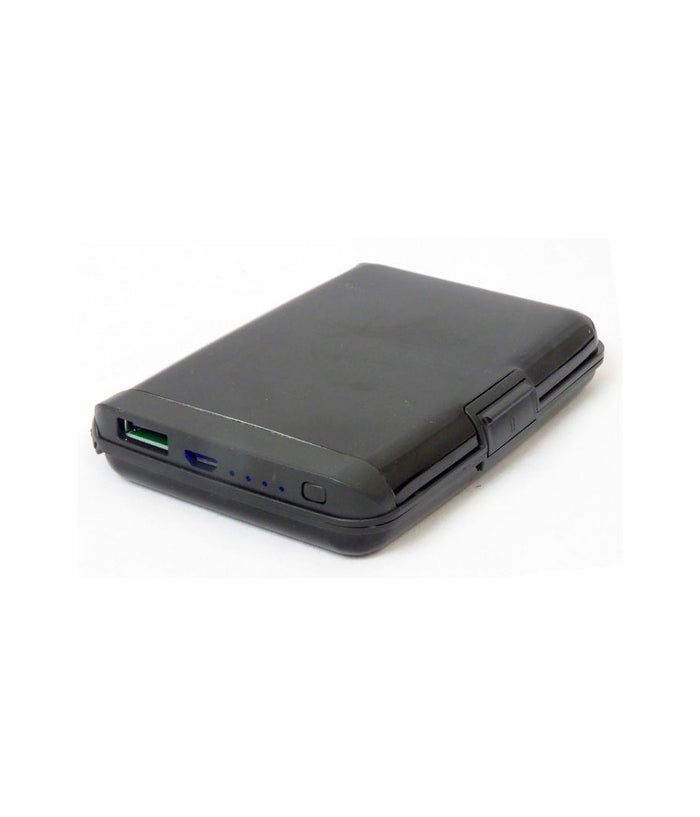 Batteria Esterna Power Bank 2 In 1 Porta Carte Di Credito Tessera In Alluminio         