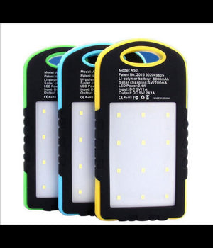 Batteria Esterna Powerbank 8800 Mah Solare Luce Led Caricatore Smartphone         