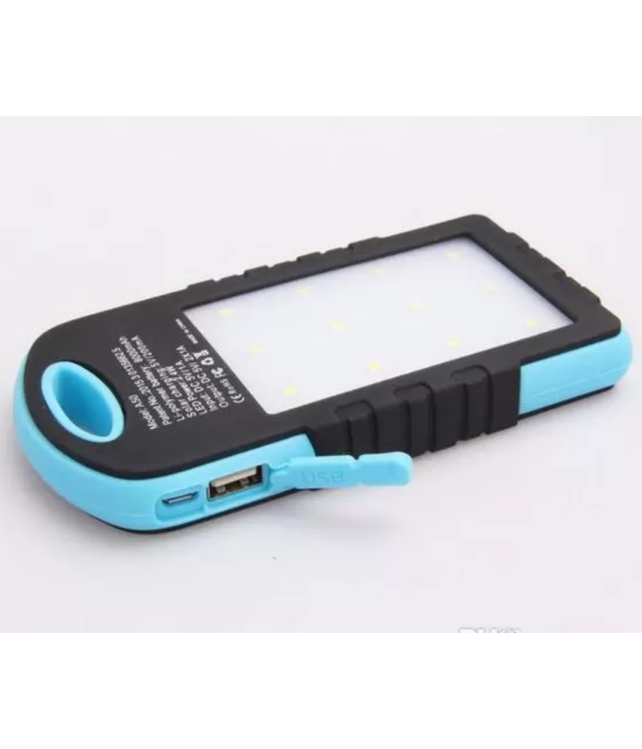 Batteria Esterna Powerbank 8800 Mah Solare Luce Led Caricatore Smartphone         