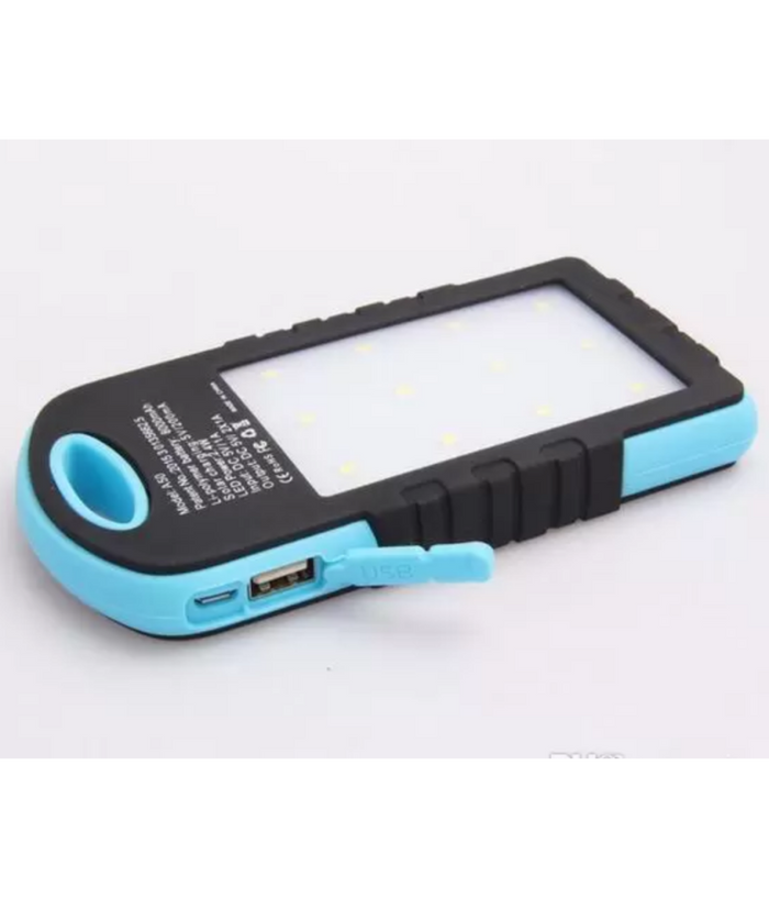 Batteria Esterna Powerbank 8800 Mah Solare Luce Led Caricatore Smartphone         