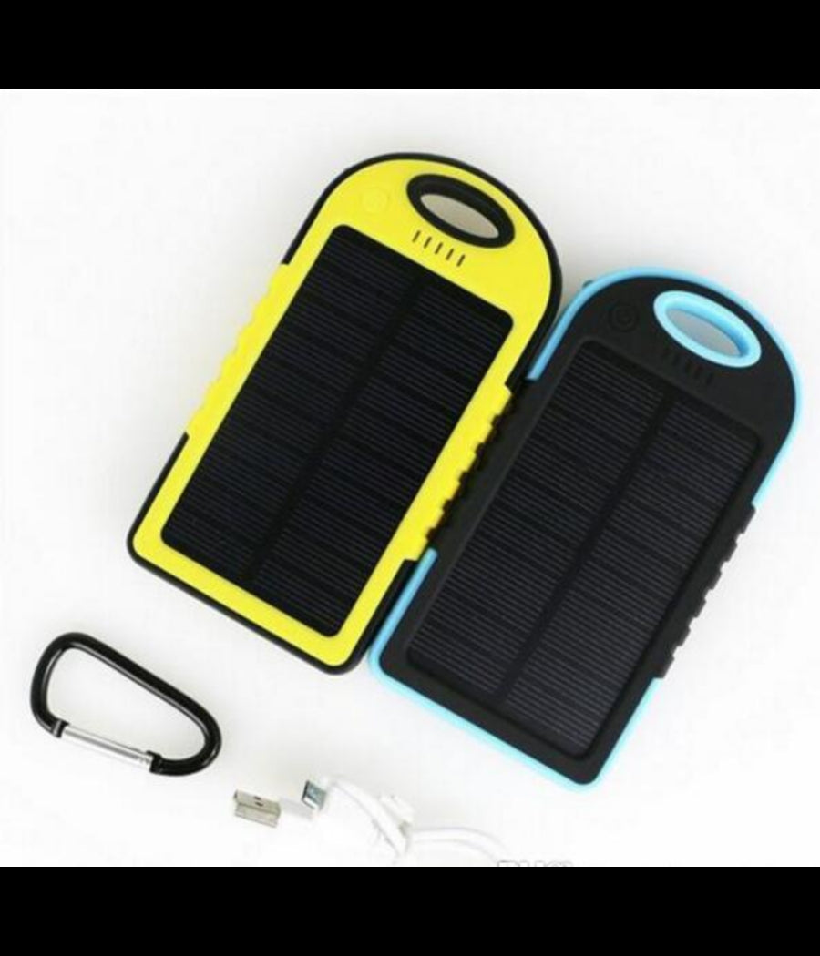 Batteria Esterna Powerbank 8800 Mah Solare Luce Led Caricatore Smartphone         