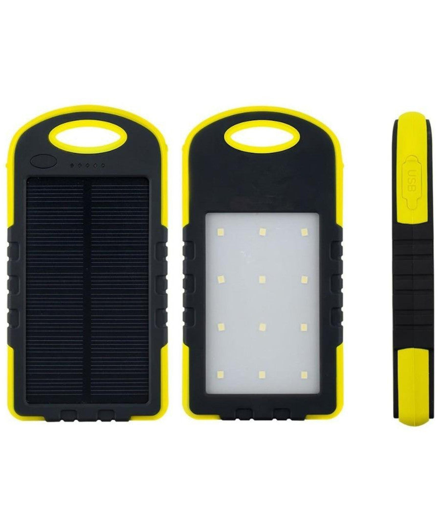 Batteria Esterna Powerbank 8800 Mah Solare Luce Led Caricatore Smartphone         