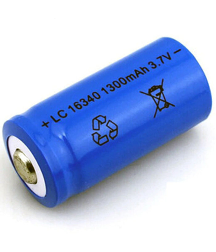 Batteria Lc 16340 Cr 123a Pila Ricaricabile A Litio 1300 Mah 3,7v Per Softair         