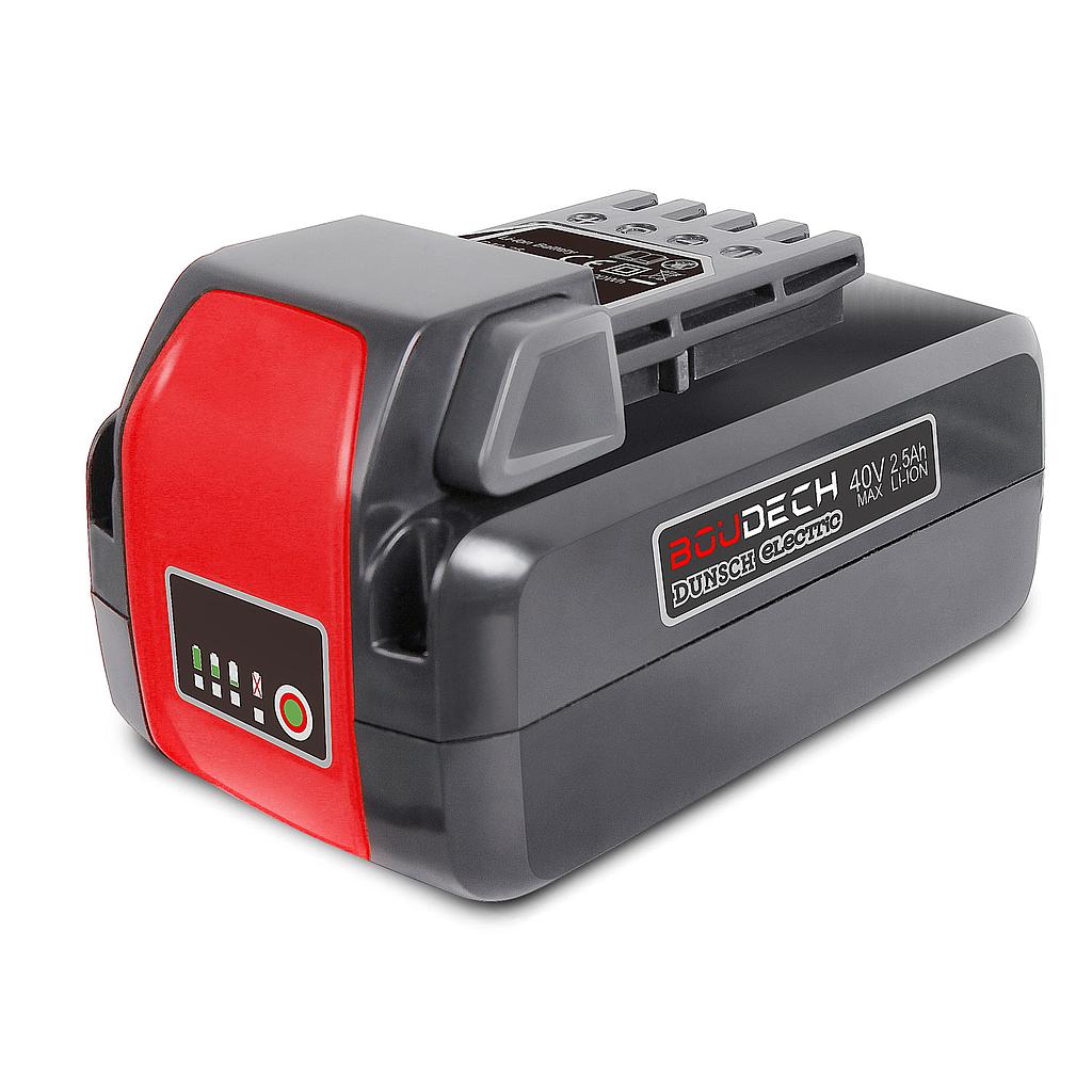 Batteria a celle di litio Samsung 40V/2,5Ah compatibile con tutti gli attrezzi della linea Dunsch Electric