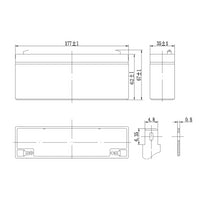 Batteria Ricaricabile 12V 2.3Ah AGM Ermetica - Ideale per Allarmi, UPS e Giocattoli - Attacco Faston T1