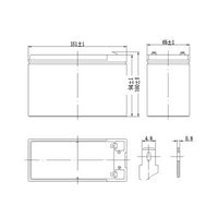 Batteria Ricaricabile 12V 7.2Ah AGM Ermetica - Ideale per Allarmi, UPS e Giocattoli - Attacco Faston T1