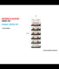 Batterie Pile Alkaline Lr936/g9 1.5v Bottone 60mah Per Orologi Telecomandi Maxtech         