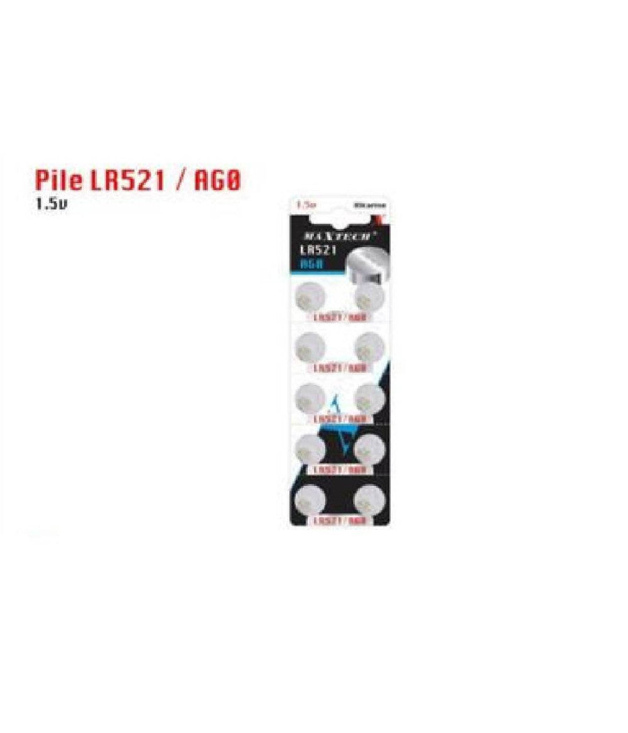 Batterie Pile Lr521/ago 1.5v A Bottone Per Orologi Telecomandi Maxtech Ago         