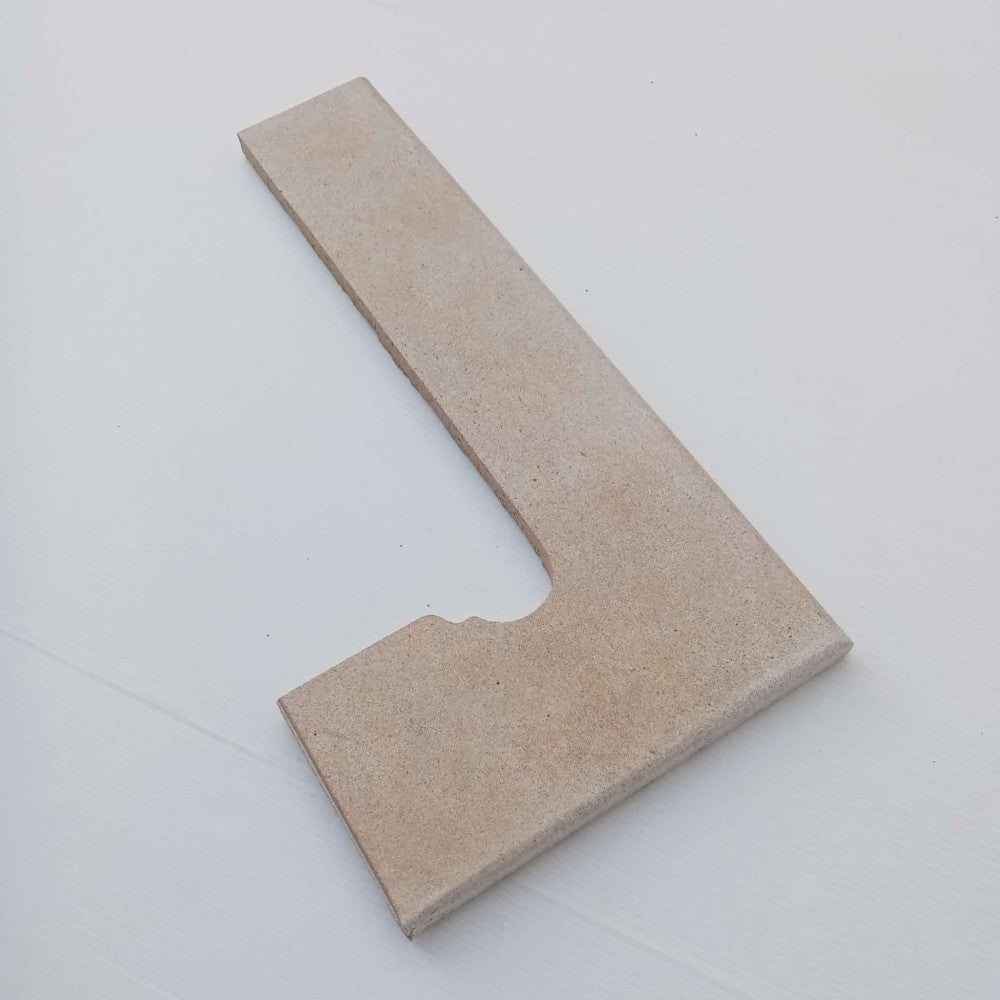 Battiscala destro klinker per serie capri colore beige - 1pz