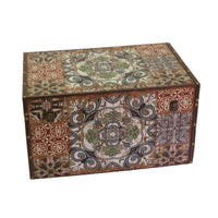 Baule ecopelle 1-3 mandala rettangolarecm 59x36h33