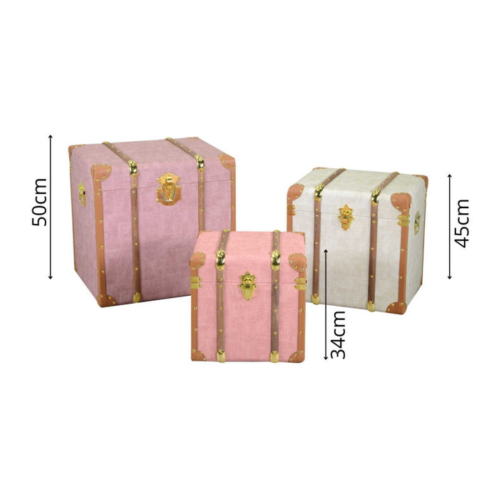 Baule ecopelle 1-3 quadro cm 50x40h50