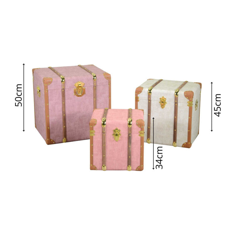 Baule ecopelle 1-3 quadro cm 50x40h50